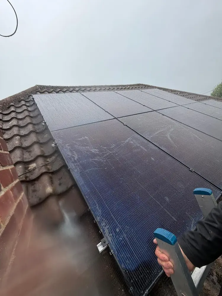 Solar panel installation on a roof in Norwich, Norfolk