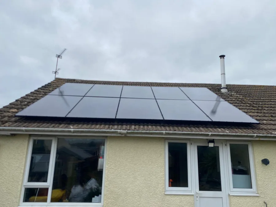 Solar panel installation on a roof in Norwich, Norfolk